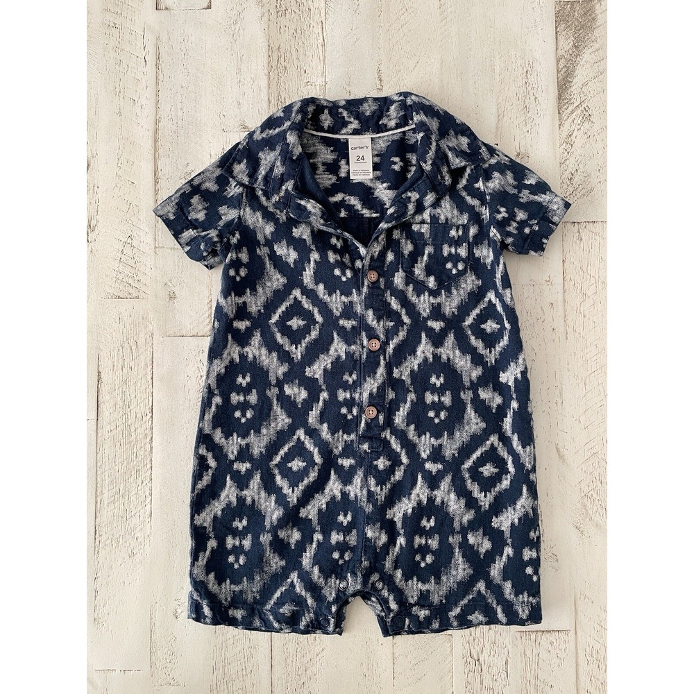 Carter's baby boy blue jumpsuit size 24M